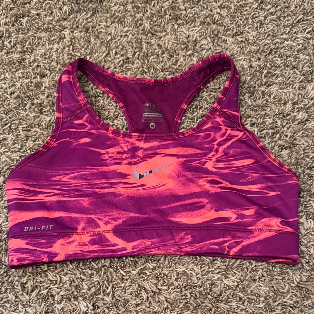 Nike Women's Purple and Orange Sports Bra